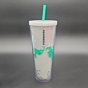 Starbucks Tumbler with Green Mermaid Design